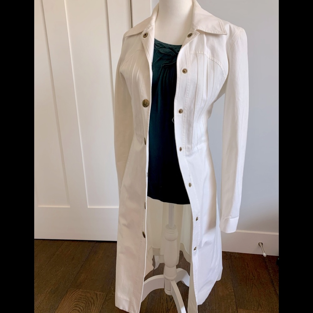 Vintage Celine white trench coat